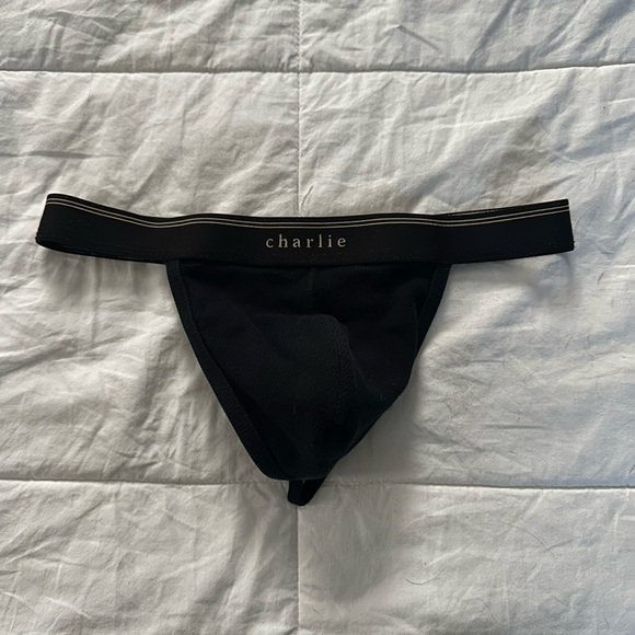 Charlie Classic Magnum Black Men's Thong - Picture 1 of 4